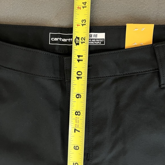 NWT Carhartt Women's Rugged Flex Canvas Utility Work Black Shorts Size 16 Casual - Picture 10 of 14